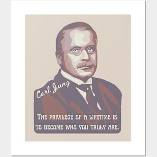 Carl Jung Portrait and Quote Posters and Art